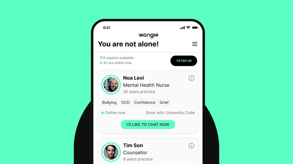 Wangie mental health app