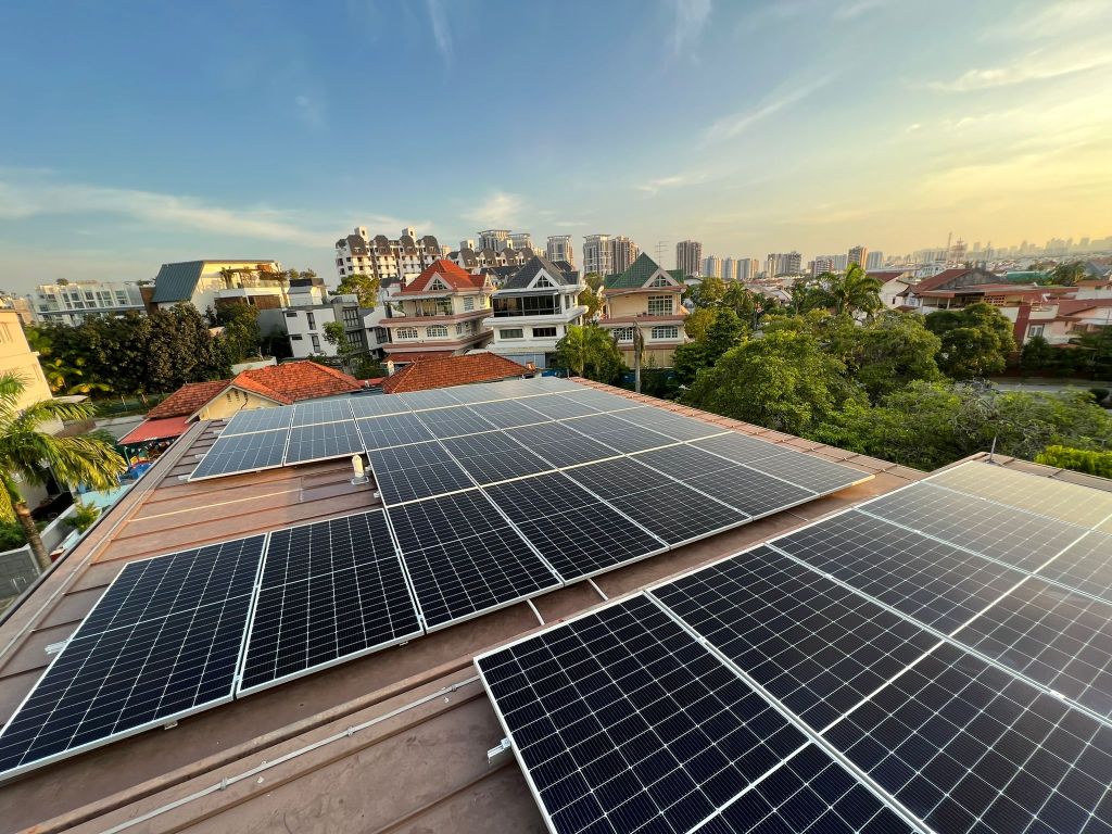 Solar AI's solar panels installed on a rooftop in Singapore