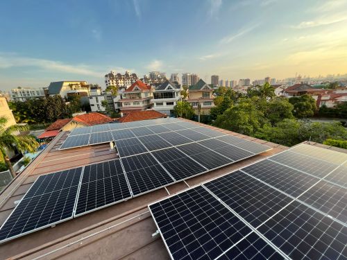 Solar AI's solar panels installed on a rooftop in Singapore
