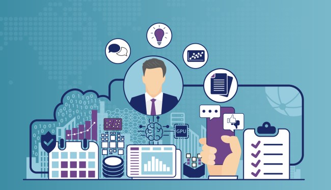 Illustration representing collecting data for large language models.