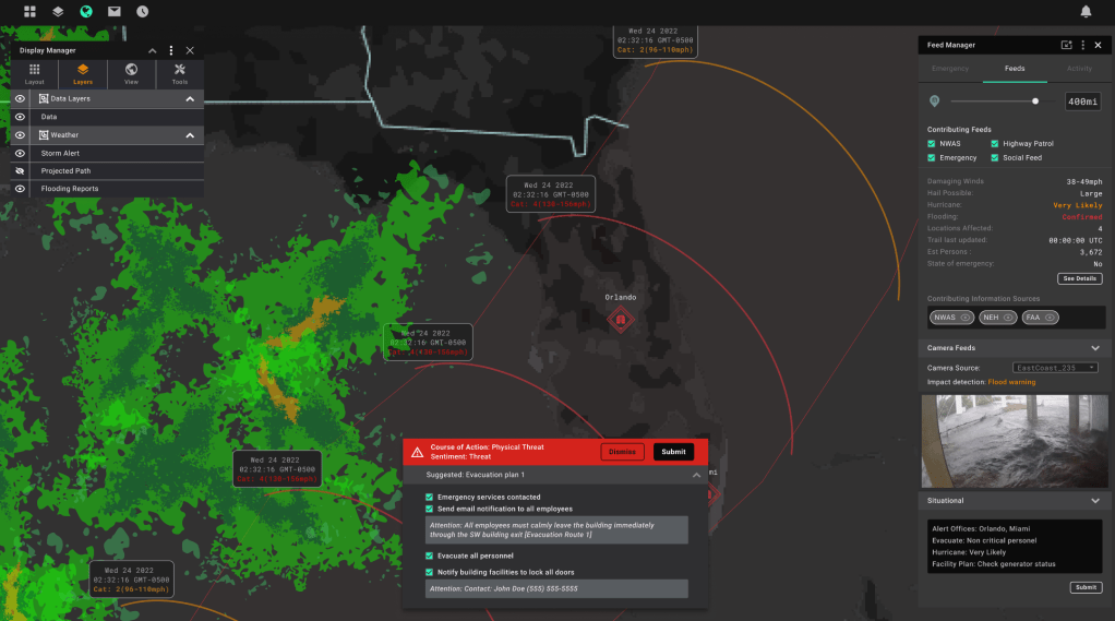 Hypergiant Command Center Common Operating Picture for Americas Critical Infrastructure