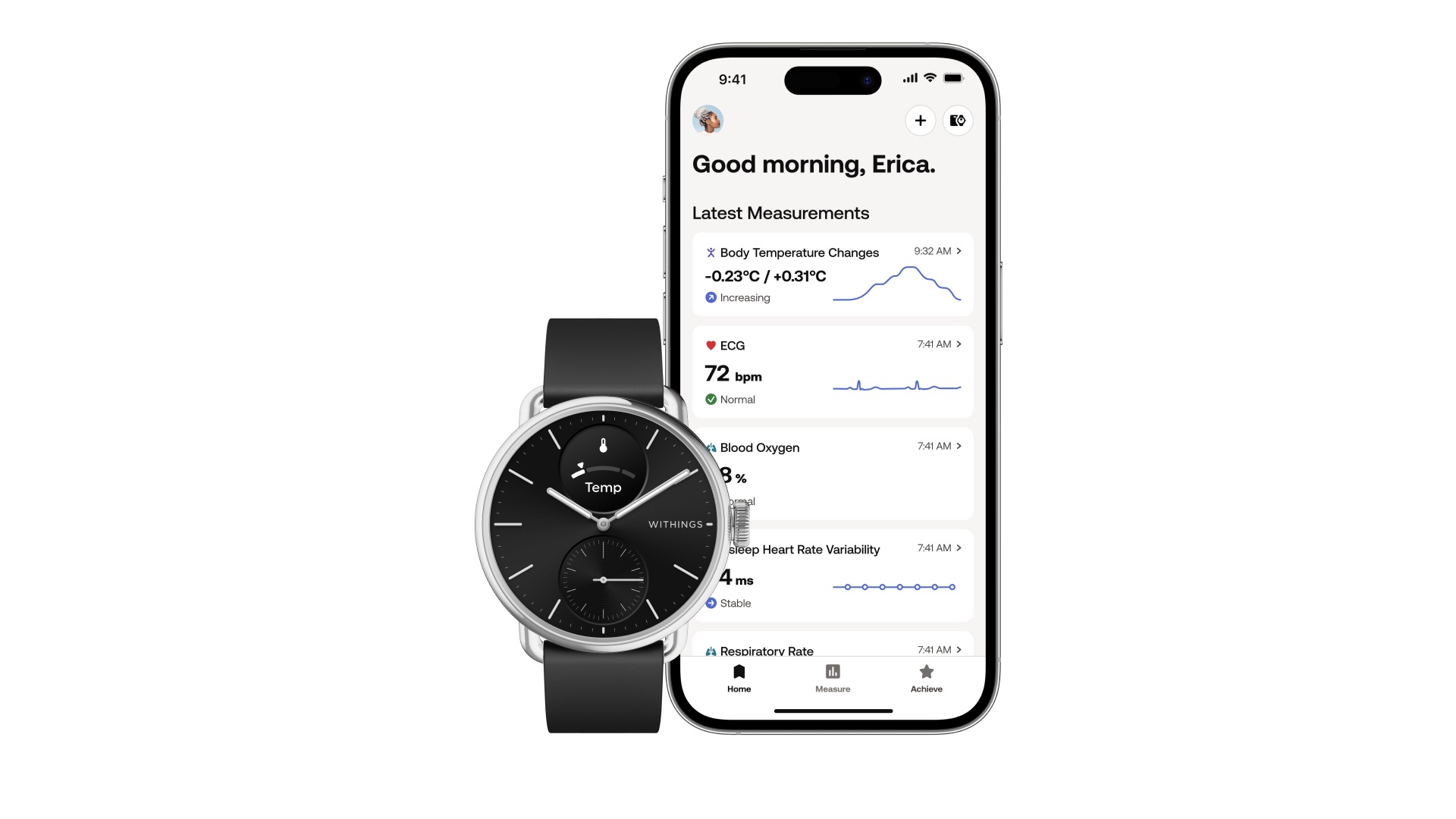 The Withings ScanWatch 2 with temperature tracking.