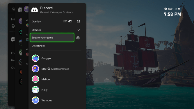 Discord's new streaming integration with Xbox.
