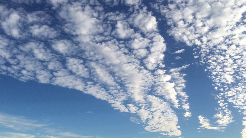 blue sky with white clouds