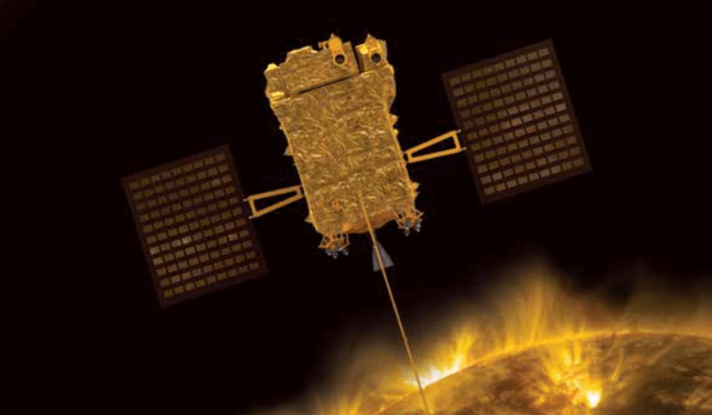ISRO Aditya L1 solar observatory mission illustration