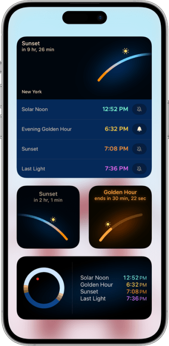 Interactive widgets for Lumy app allows you to add notifications