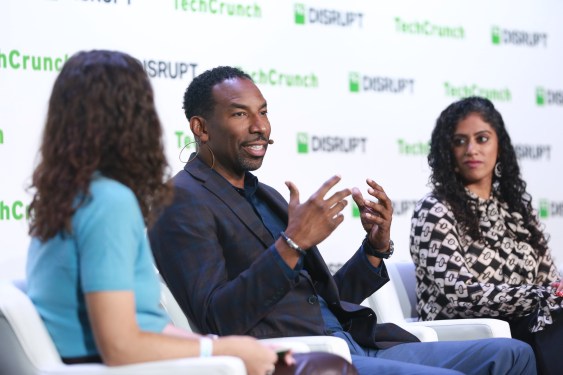 Atlanta mayor Andre Dickens speaks at the Sustainability Cities panel at TechCrunch Disrupt 2023 in San Francisco on September 20, 2023