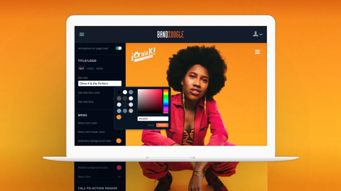 Bandzoogle website design