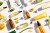 Trendy collage made of natural cosmetics and beauty products for body and face care
