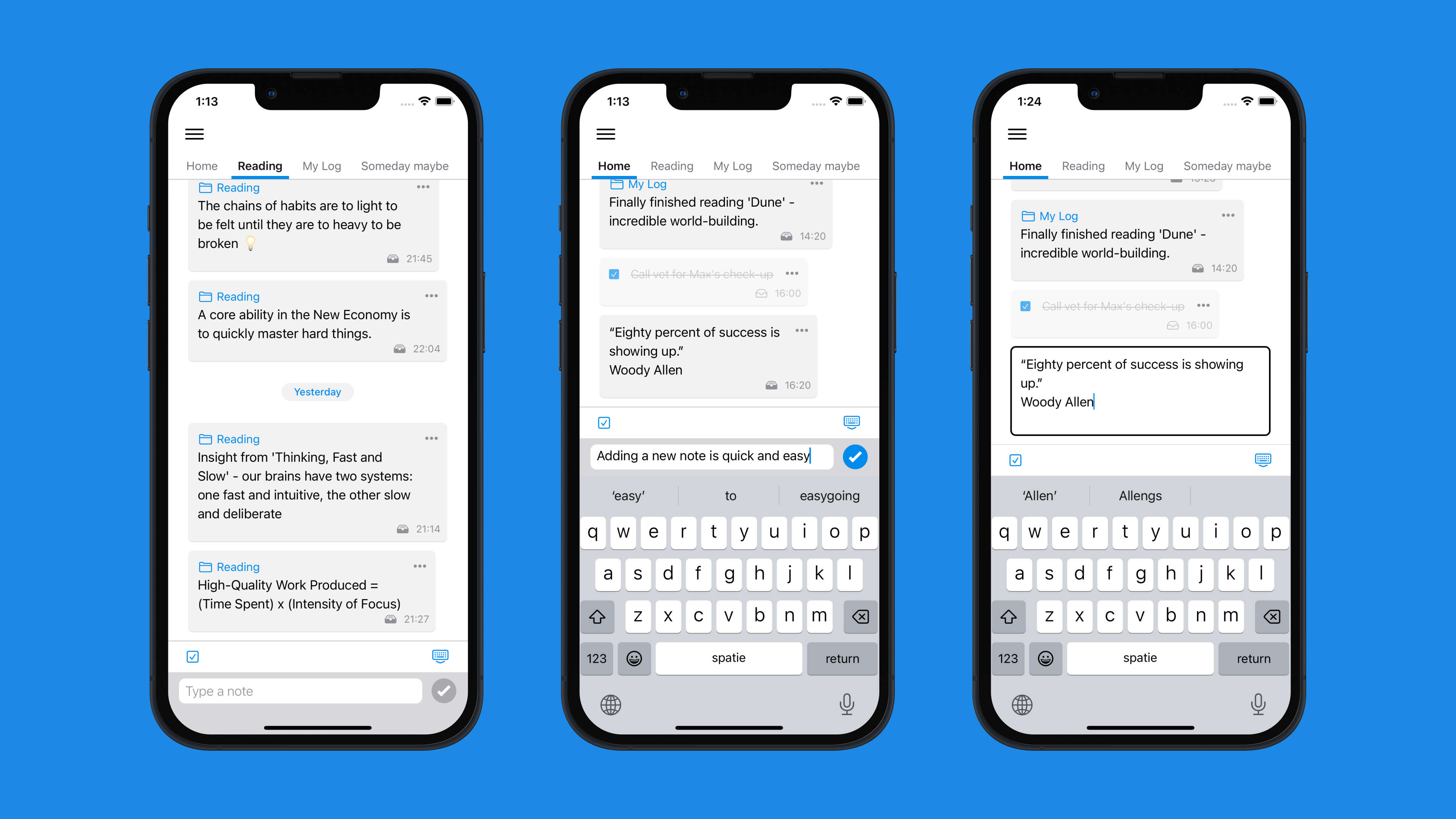 Qept is a simple note taking app