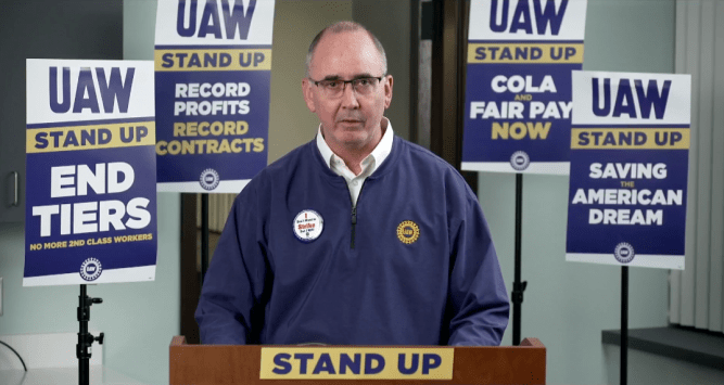 UAW president Shawn Fain
