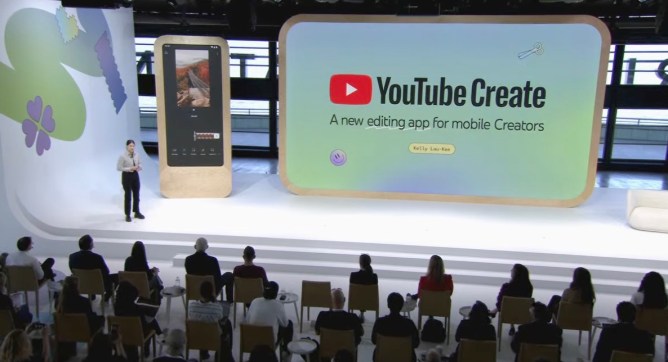 YouTube Create presented onstage