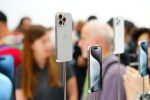 iPhone 15 Pro on stands at the Apple Event 2023