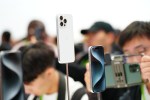 iPhone 15 Pro on stands at the Apple Event 2023