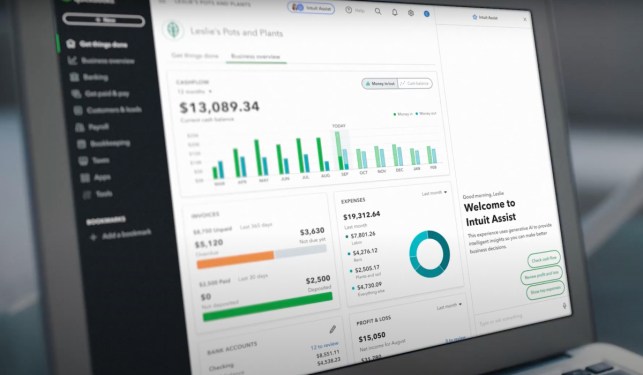 Intuit Assist on a laptop