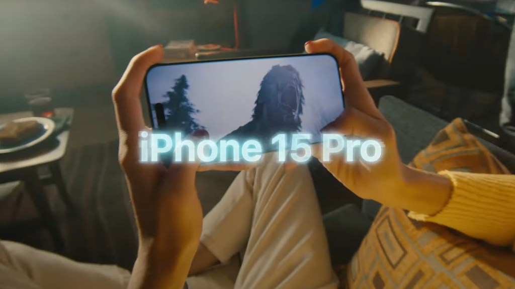 The iPhone 15 Pro, playing Resident Evil Village