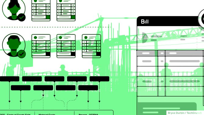 construction background, bill payment interface