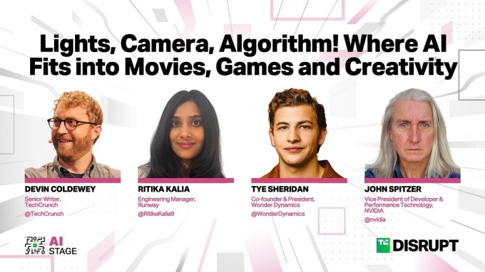 Lights, Camera, Algorithm! Where AI Fits into Movies, Games and Creativity | TechCrunch Disrupt 2023