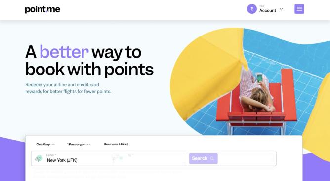 Point.me splash scrfeen