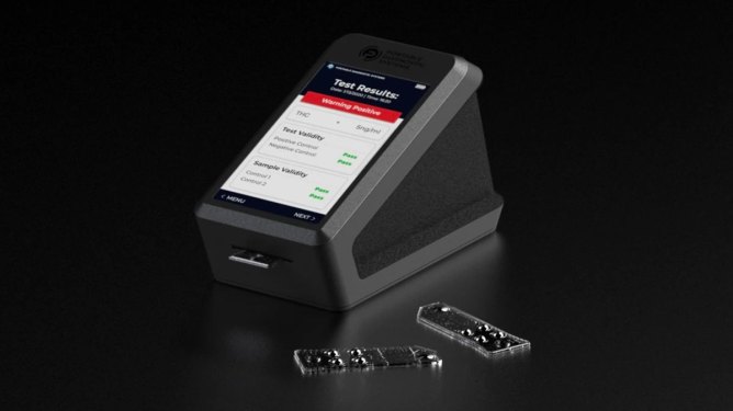Portable Diagnostic Systems saliva analysis device and sample cartridges