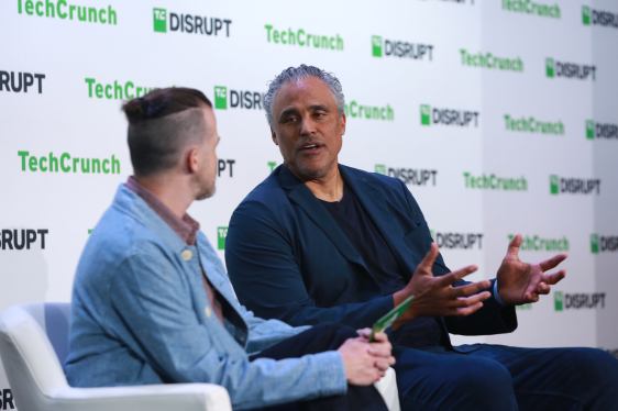 Rick Fox talking at TechCrunch Disrupt 2023.