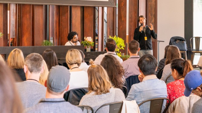 A startup event in San Francisco in 2019