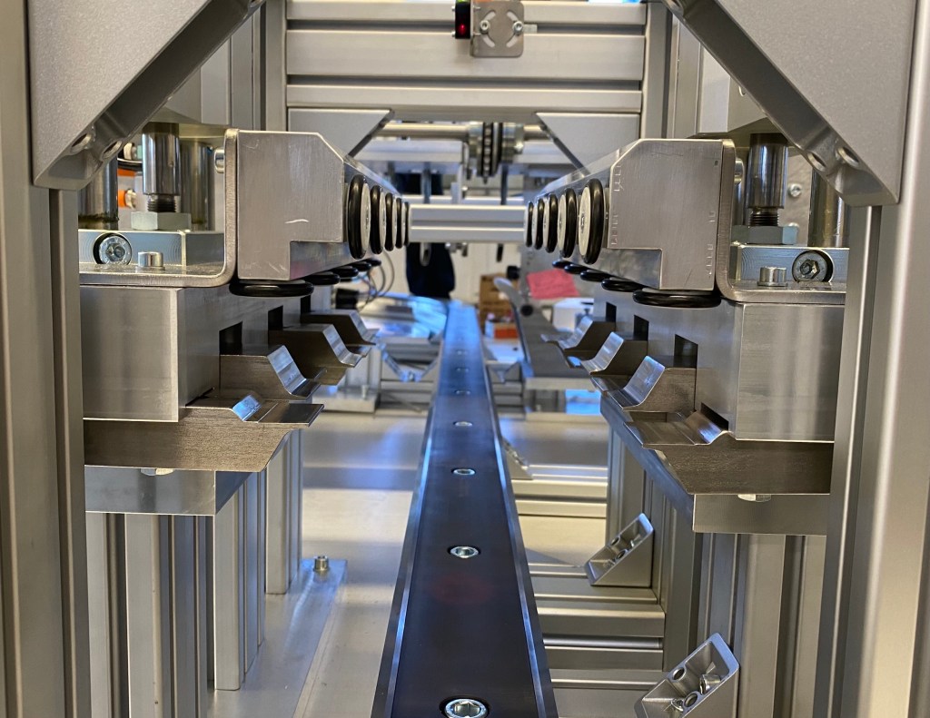 A conveyor belt is visible inside Circu Li-ion's battery processing machine.