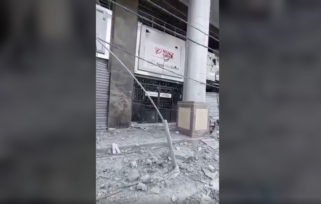 Gaza Sky Geeks office blown out by bombing