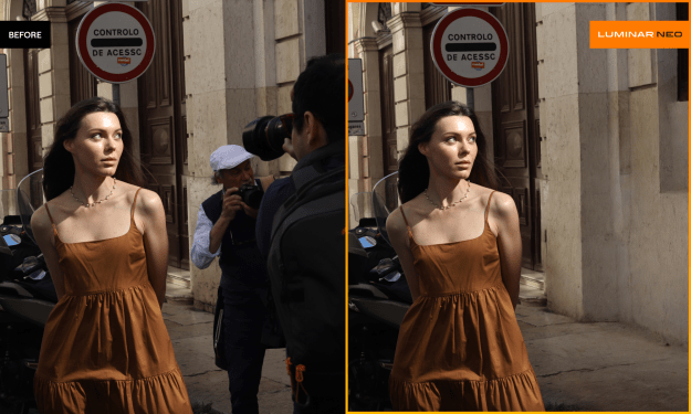 Example showing Luminar Neo GenErase (unwanted aspect erased from pics)