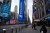 Petco Health and Wellness Co. and Poshmark Inc. signage outside the Nasdaq MarketSite during their initial public offering (IPO) in New York