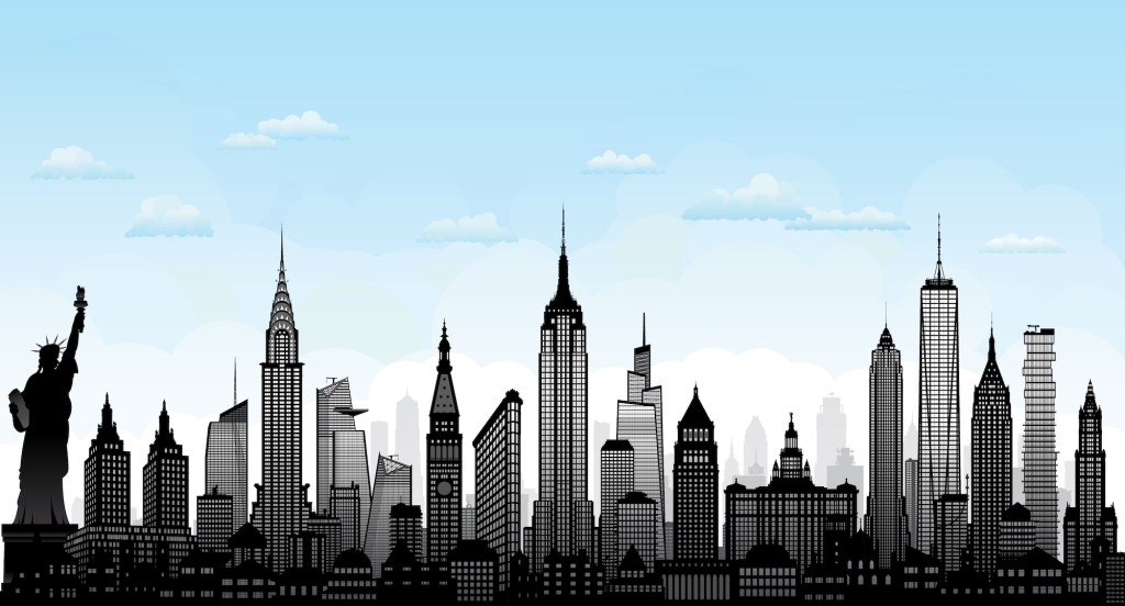 New York City skyline.