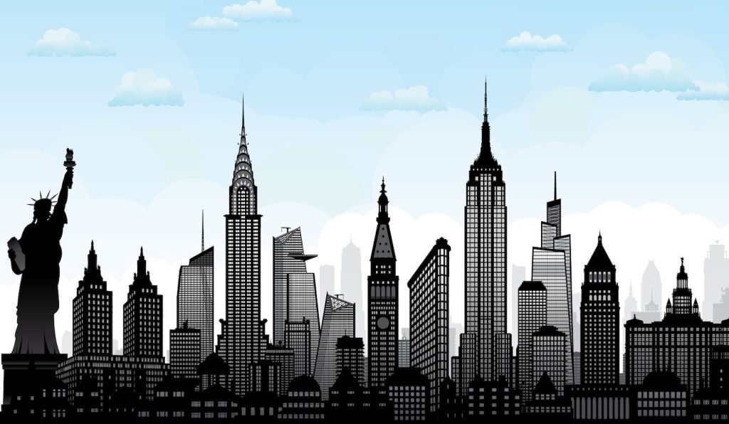 New York City skyline.