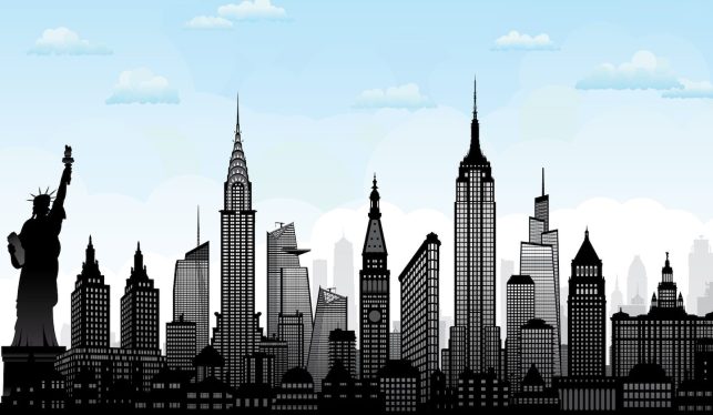 New York City skyline.