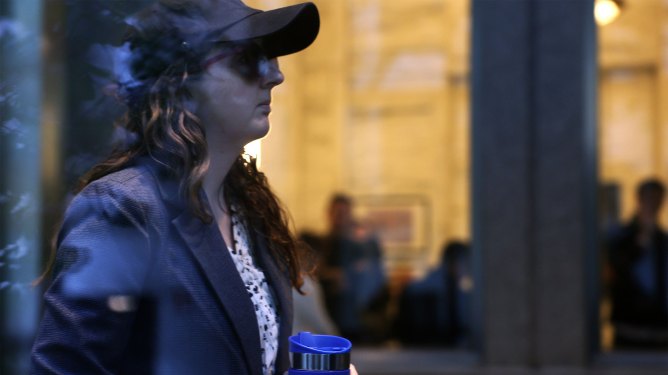 Caroline Ellison, former chief executive officer of Alameda Research LLC, arrives at Manhattan Federal Court