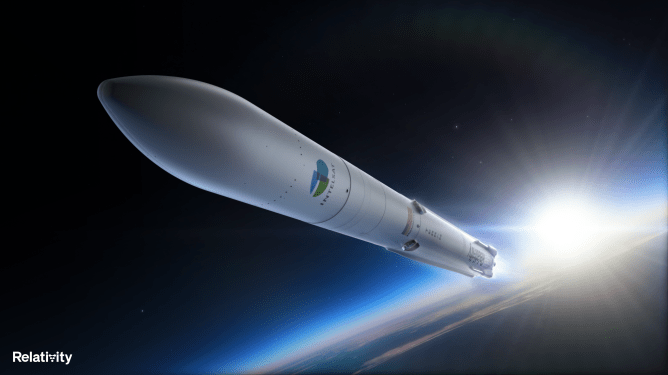 Relativity rocket in flight