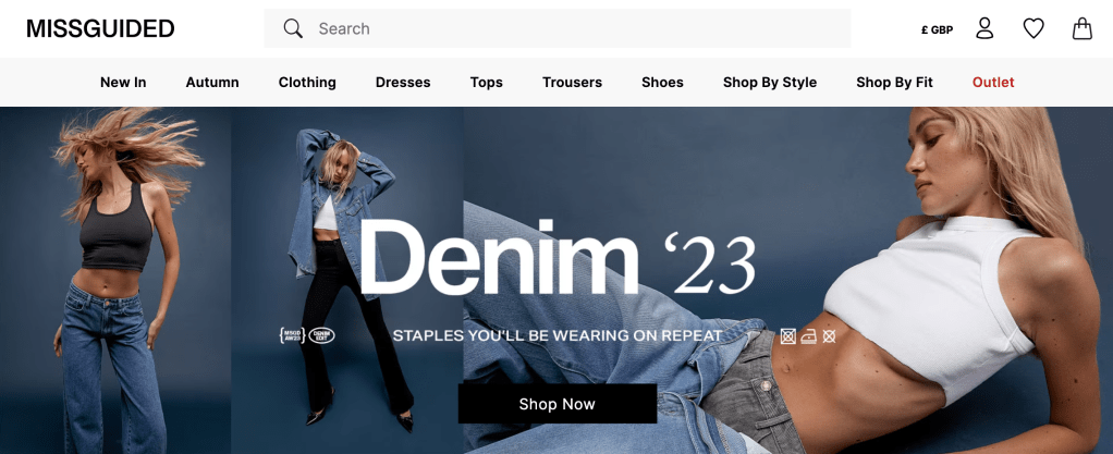Missguided web site
