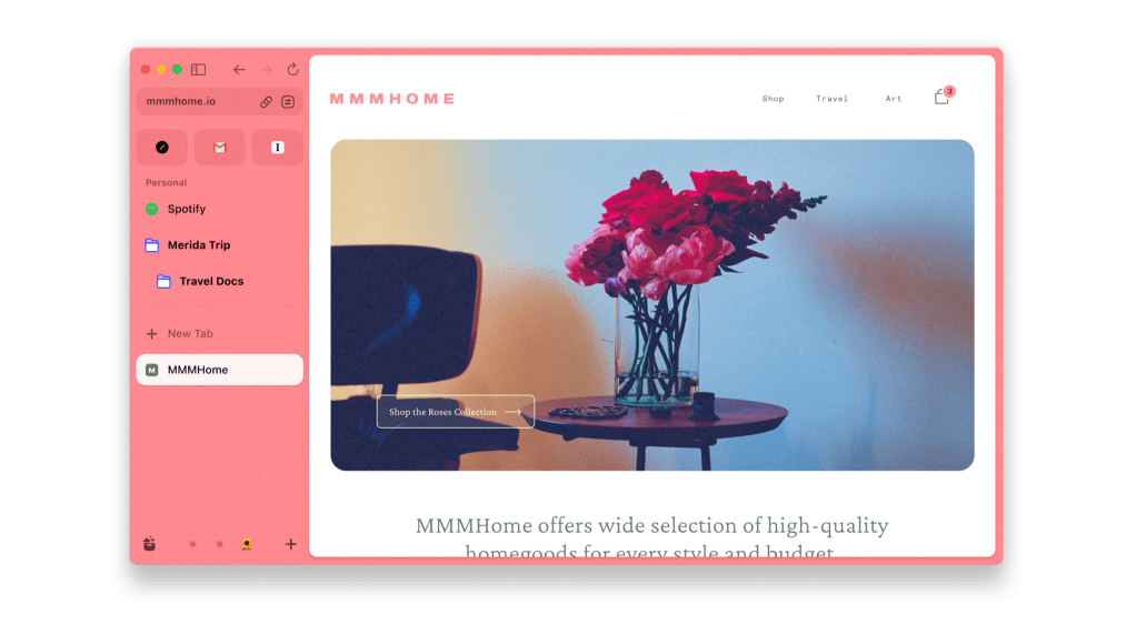arc browser home