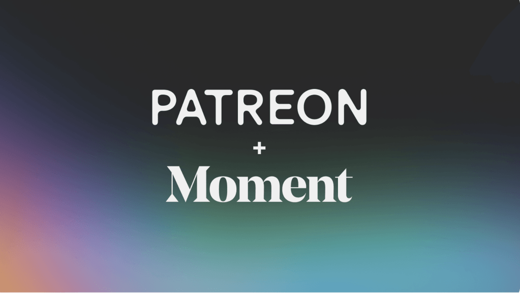 An image with the Patreon and Moment logo