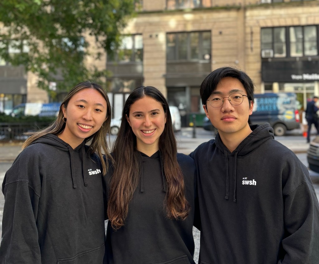 Swsh co-founders Weilyn Chong, Alexandra Debow and Nathan Ahn