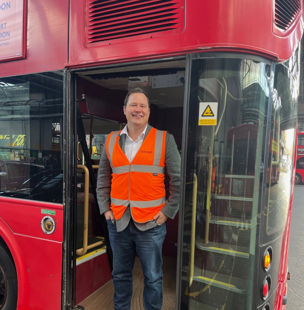 GoMetro founderf Justin Coetzee standing in bus entry