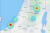 Snap Map showing hotspots in Gaza and Jerusalem.