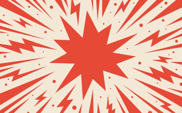 Blast zap lightning bolt explosion excitement abstract background design.