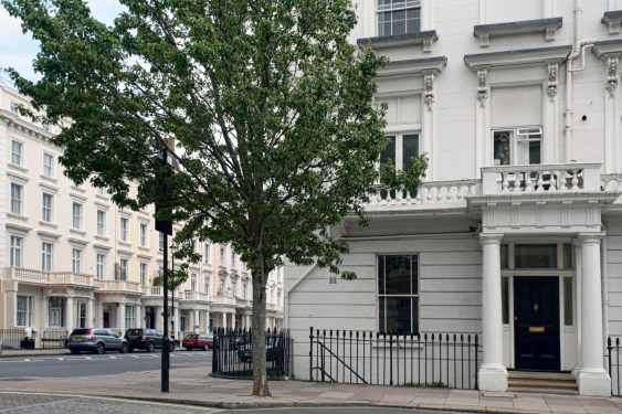 Residential townhouses in London's Pimlico area in the City of Westminster, London, England