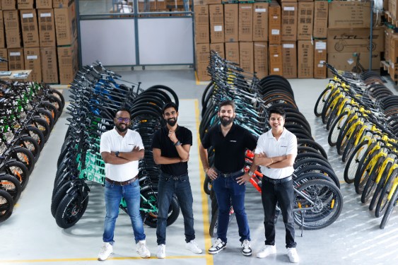 Emotorad founders Sumedh Battewar, Aditya Oza, Rajib Gangopadhyay, and Kunal Gupta