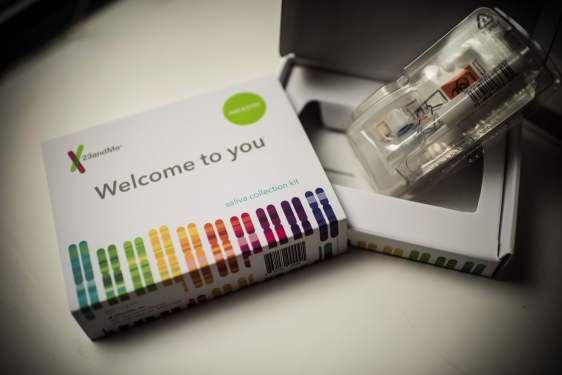 This illustration picture shows a saliva collection kit for DNA testing displayed in Washington DC on December 19, 2018. - Between 2015 and 2018, sales of DNA test kits boomed in the United States and allowed websites to build a critical mass of DNA profiles. The four DNA websites that offer match services -- Ancestry, 23andMe, Family Tree DNA, My Heritage -- today have so many users that it is rare for someone not to find at least one distant relative. (Photo by Eric BARADAT / AFP) (Photo by ERIC BARADAT/AFP via Getty Images)