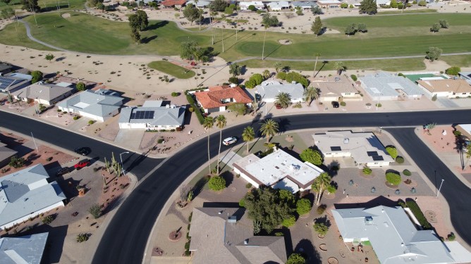 overhead shot of Sun City