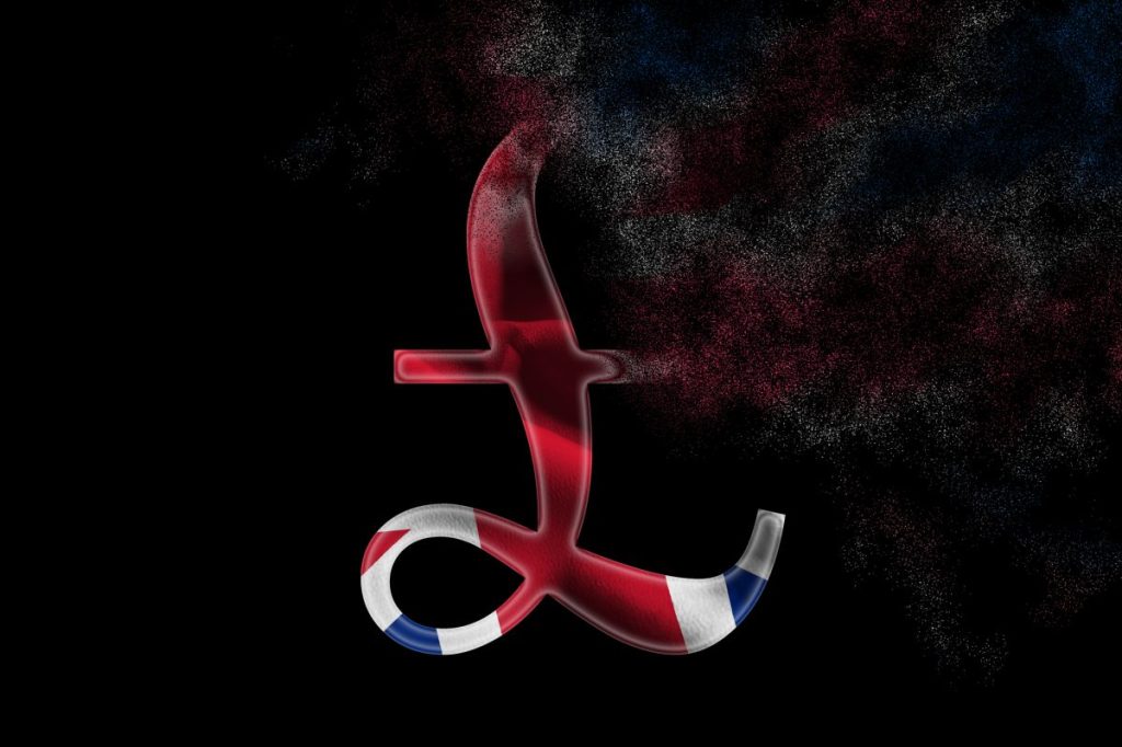 Vanishing British Pound Sign with the British Flag(United Kingdom)