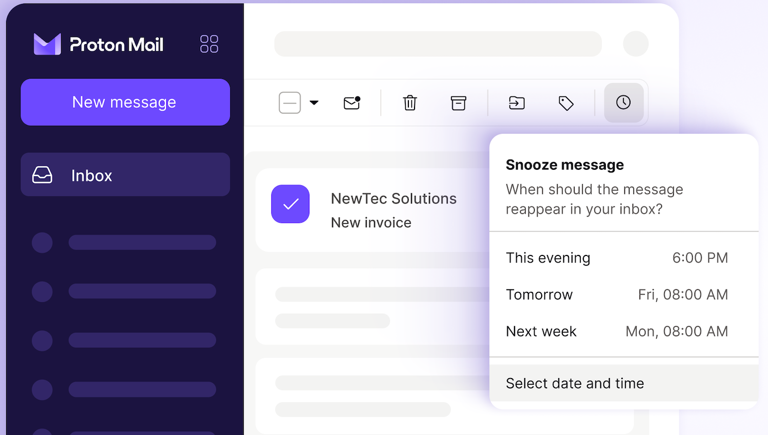 Proton Mail Snooze