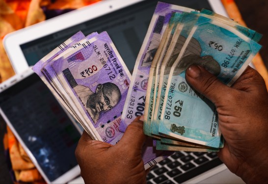 Indian rupee counting
