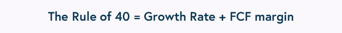 equation for rule of 40